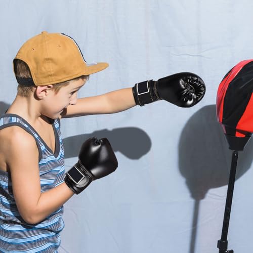 Guantes de boxeo infantiles BESPORTBLE en negro con forro transpirable 4