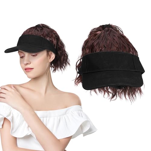 Peluca de gorra de béisbol para corregir peinados rápidos con coleta alta