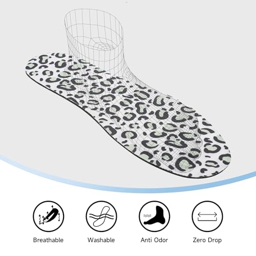 Image of 6 Pair Pack Anti Odor Shoe Insoles Inserts for Shoes Women Comfort Women's No Show Socks Washable Barefoot Shoe Insert Thin Insoles for Women