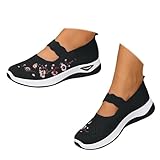 Orthopedic Shoes for Women, Women's Soft Sole Mesh Comfort Orthopedic Sneakers with Arch Support Mesh Breathable Tennis Shoes Lightweight Slip On Sneakers