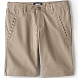 Lands' End Girls Stretch Chino Bermuda Shorts 5 Khaki