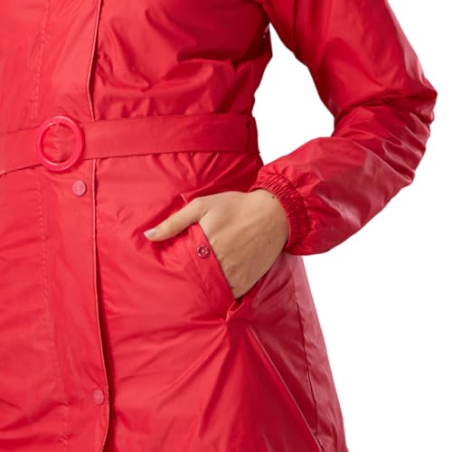 Image of ZEEL Rain Coat for Women Waterproof with Adjustable Hood, Rainwear Suit with Polyester Jacket and Pants for Ladies with Belt, AZ12