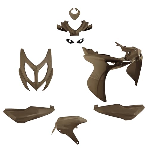 One by Camamoto | Kit complet de carénage en plastique compatible avec Yamaha Aerox - Gris Nardo, Gris Finance | Années 2013-2014