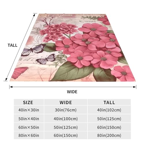 Couverture flanelle rose 152x127 cm douce et légère pour lit et canapé