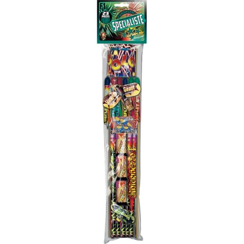 SPARKLERS CLUB Assortiment de 24 Pétards SPÉCIALISTE® - 25 mm - Catégorie F1 - Feux d?Artifice...