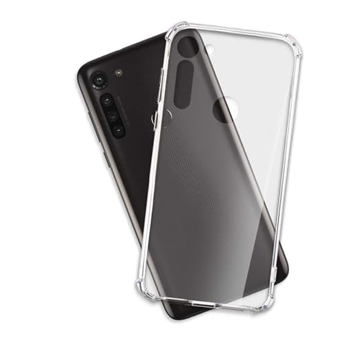 mtb more energy® Funda Crystal Armor para Motorola Moto G8 (6.4'') - Tapa Dura & Bordes Suaves - Esquinas reforzadas - Carcasa Anti Shock Cover Case Estuche