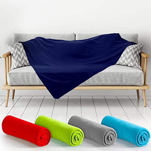 24 Pack Bulk Fleece Throw Blankets Solid Color Warm Fleece Blankets Lightweight Polar Fleece Blanket Soft Solid Polyester Sofa Blankets For Home Dorm Bed Sofa, 50 X 60 Inch (Vivid Colors) #TOP4
