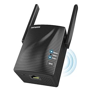 rockspace WLAN Verstärker – 1200Mbit/s WLAN Repeater 2.4G&5Ghz, Abdeckung bis zu 120m², Dualband WiFi Verstärker mit Gigabit LAN-Port, Access Point, WPS, Kompatibel mit Allen universalen Geräten