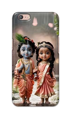 Image of Printed Hard Back Cover for Oppo A71 2017 Back Cover (Radha Krishna Love -J2) -190724(EA)