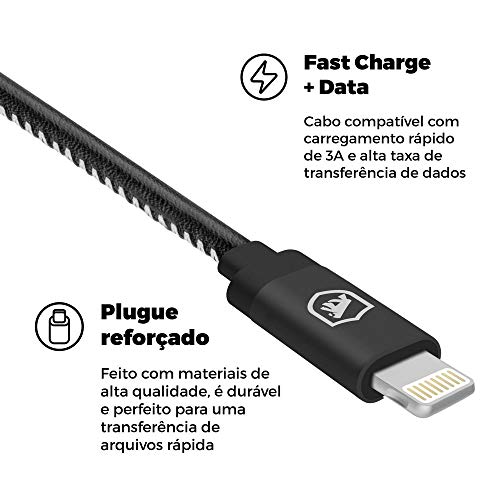 Kit Carregador com Cabo Turbo Lightning iphone - MFI - Gshield