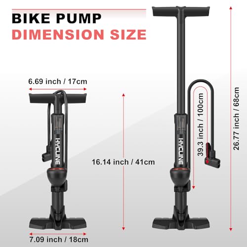 Hycline Bicycle Pump Dual-Head
