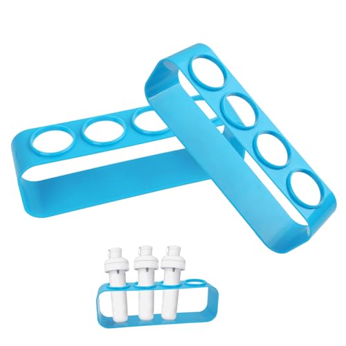 2 PCS Holders for Cirkul Flavor Cartridges Blue Acrylic Accessory for Storing Refills for Water Filter Stand Securely Holds Flavor Cartridge Holder(4 holes)