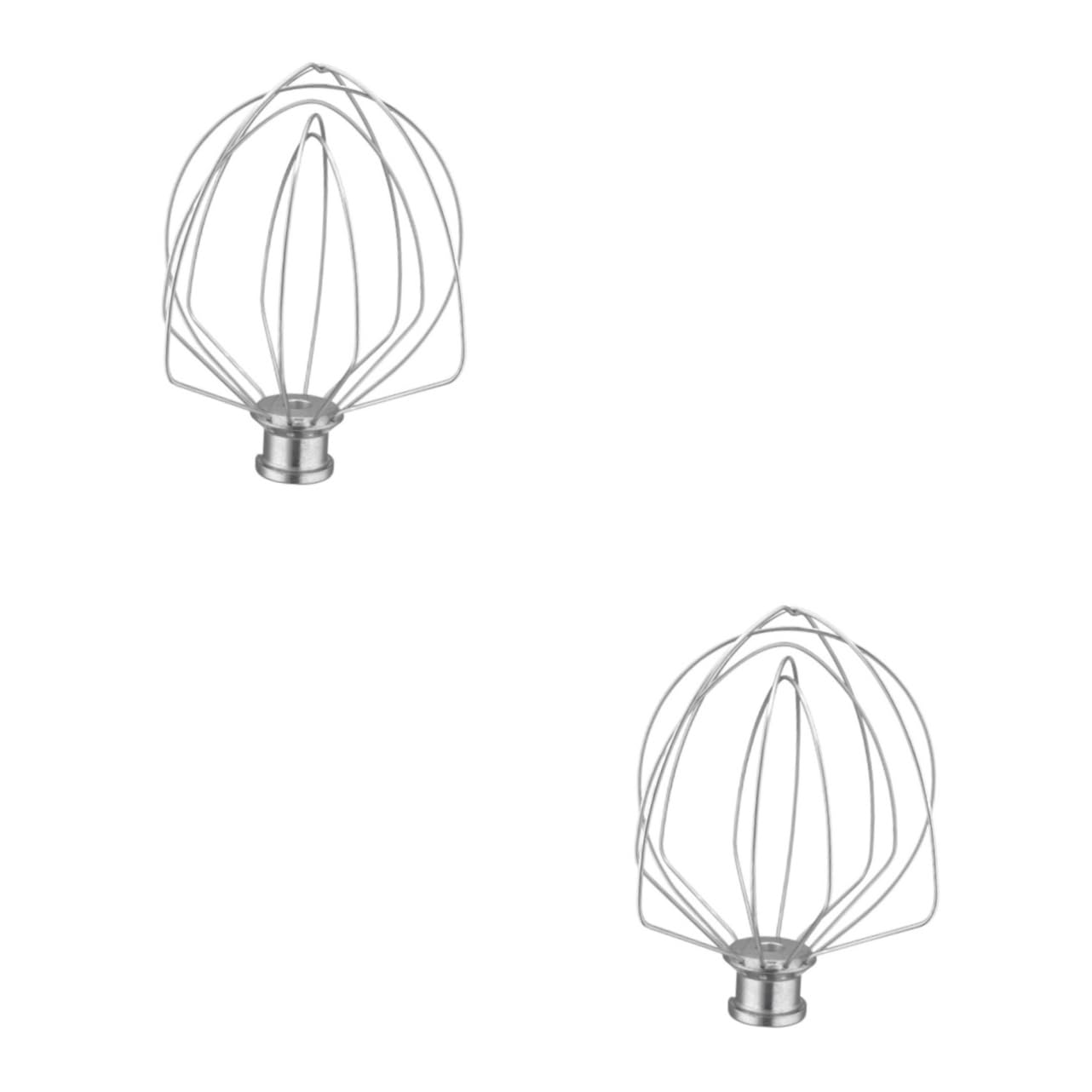 TOPBATHY 2 Batidoras Eléctricas De Acero Inoxidable Herramienta De Cocina Manual Batidor para Té Piezas Plateadas.
