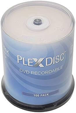 PlexDisc DVD-R 4.7GB 16x Logo Branded Recordable Media Disc - 100 Disc Spindle (FFP) 632-815-BX