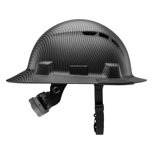 Lift IDAX Full Brim Hard Hat/Safety Helmet | Vented | Carbon Fiber Pattern