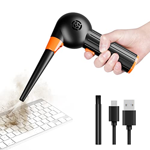 Compressed Air Duster, JINJUNYE Electric Air Duster, Reusable Cordless Air Duster for Computer, Keyboard, Laptop Cleaning, 6000mAh Rechargeable Battery, Replace for Compressed Air Cans