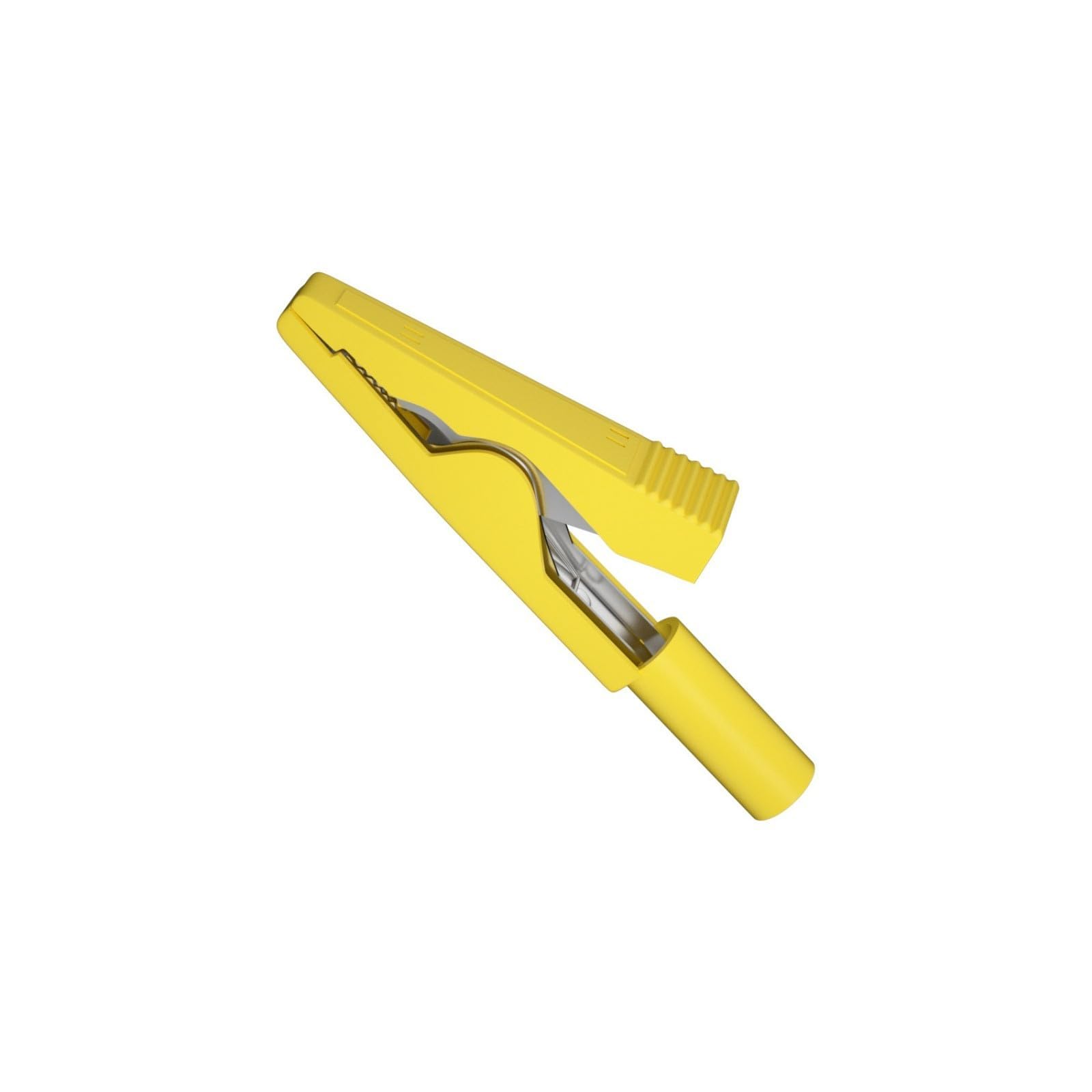 Tsophreniq Yellow Conductivity 2Mm 10A Alligators Clip Secure Grip Clamps For Electronics Testing And Circuitry Secure Grip Insulated Clips For Circuitry Projects