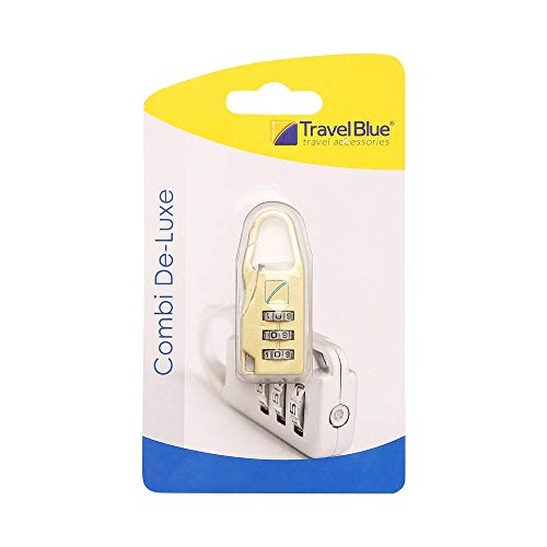 Image of Travel Blue Metal Travel Gold Luggage Lock May Black