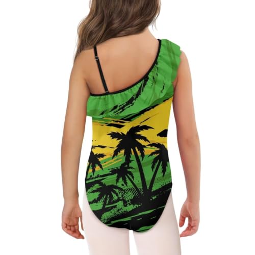 Image of Girls Swimsuit One Piece Ruffle Swimsuit Non-Slip Straps UPF 50+ for Girls Size 3-14 Years