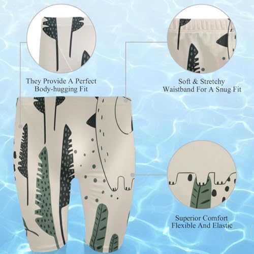 Bañador de competición para hombre y niño estilo bóxer de dinosaurios 3