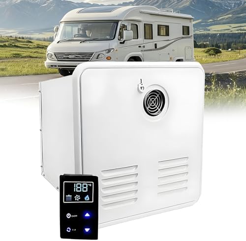 Rv Tankless Water Heater | 55,000 Btu Camper Water Heater With 15x15-Inch Door, 12v Dc, Stainless Steel Burner, And Smart Panel For All Rvs/Campers white (White)