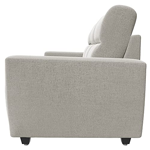 Image of Wakefit Sofa Set for Living Room | 3 Year Warranty | 3 Seater Sofa, Sofa Set, Wooden Sofa Set for Living Room, Three Seater Sofa - Belize (Fabric, White)
