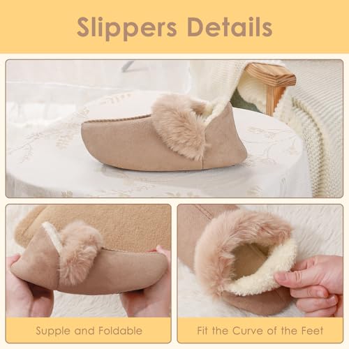 Winter Warm Floor Slippers for Women Man, Unisex Cozy Comfy Home Bedroom Shoes with Soft Sole, Plush Lightweight House Slippers2