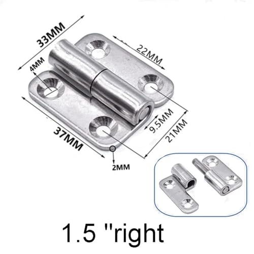 Charnière détachable inox 304 pour portes d'armoire robustes - 4