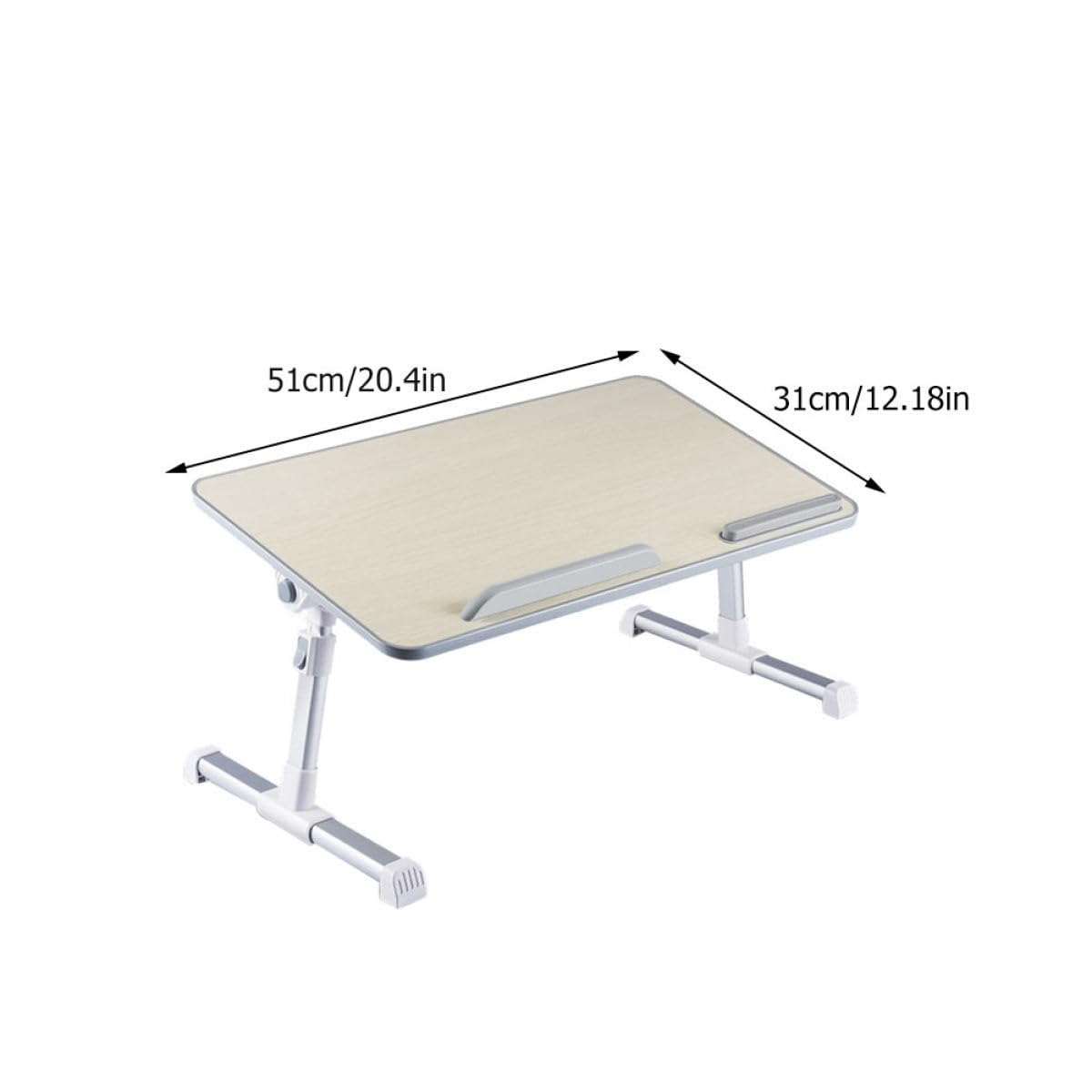COHEALI Bureau Pliable en Bois Beige, Table d'Écriture Réglable Maison, Pratique pour Étudiants, Simple et Fonctionnel