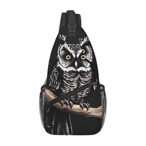 Bolso cruzado tipo sling para hombre y mujer negro miniatura 1