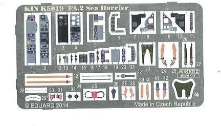 FA.2 Sea Harrier Color photo etched parts for Kinetic 1/48 kit KIN-K5019