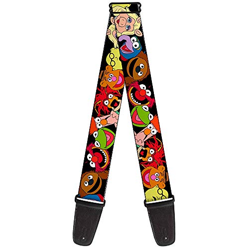 Buckle-down Sangle de guitare 34-60″ Muppets Faces Black - Les Beatles, Paul McCartney, John Lennon, RIngo Starr, George Harrison Buckle-down Sangle de guitare 34-60" Muppets Faces Black