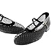 MALUQASS Mesh Flats for Women Ballet Mary Jane Flats Summer Ballet Buckle Strap Ballerina Flat Shoes, Ultra Soft, Arch Support, Breathable Comfy, Office Casual Dressy, Mesh Shoes for Women Black