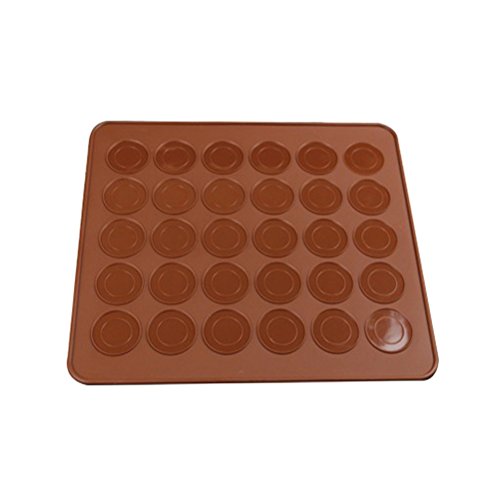 OUNONA Mode Mold Macarons de Cuisson du Silicone, Moule en Silicone pour réaliser 30 Macarons résistant au Chaleur (Rond)