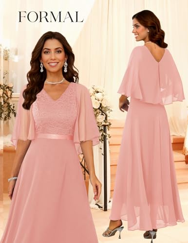 Image of DRESSTELLS Wedding Guest Maxi Dress Mother of Bride 2026 Fall Evening Gown