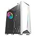Mars Gaming MCXW, Boîtier PC ATX, Verre Trempé, Ventilateur DUAL RING RGB, Blanc
