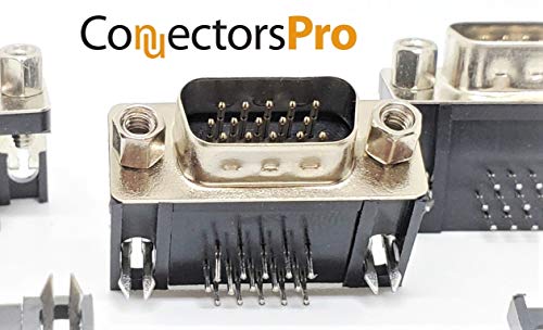 Conector D-sub 15 Pines ángulo recto PCB, pack 10 miniatura 5