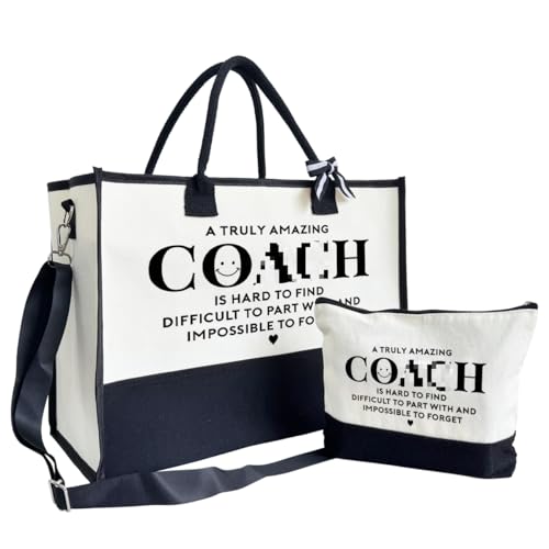 SUSZDOU Amazing Tote Bag, Canvas Tote Bag for Women with Zipper Closure, Shoulder Beach Bag,Female Trainers Gifts for Women, Makeup Bag