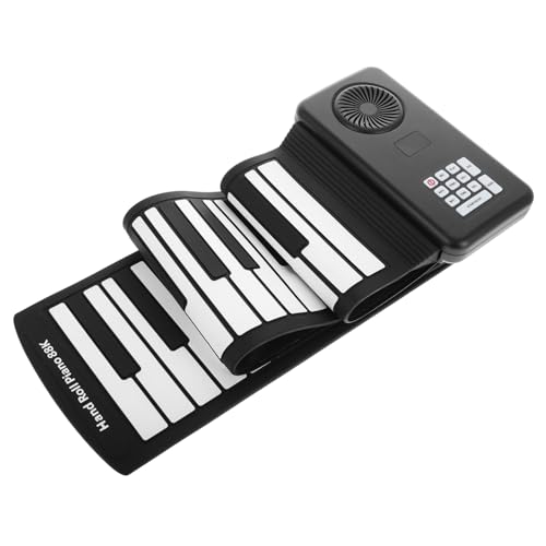 VICASKY 88 Rouleaux Piano 88 touches roulées à la main clavier compact clavier pliable piano de voyage piano enroulable pliable piano électronique roulé à la main Gel de silice Black - Les Beatles, Paul McCartney, John Lennon, RIngo Starr, George Harrison VICASKY 88 Rouleaux Piano 88 touches roulées à la main clavier compact clavier pliable piano de voyage piano enroulable pliable piano électronique roulé à la main Gel de silice Black