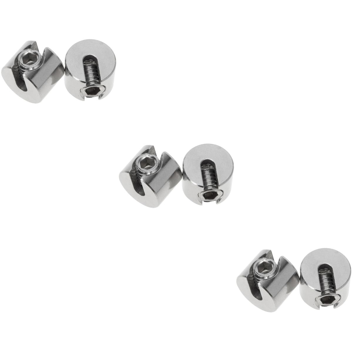 CIYODO 6 Pcs Wire Rope Clamp Steel Wire Rope Clip Steel Wire Rope Fittings Wire Rope Wire Clamp Steel Rope Clamp Rope End Fasteners for Wire Rope Cable Clamp 316 Stainless Steel Silver