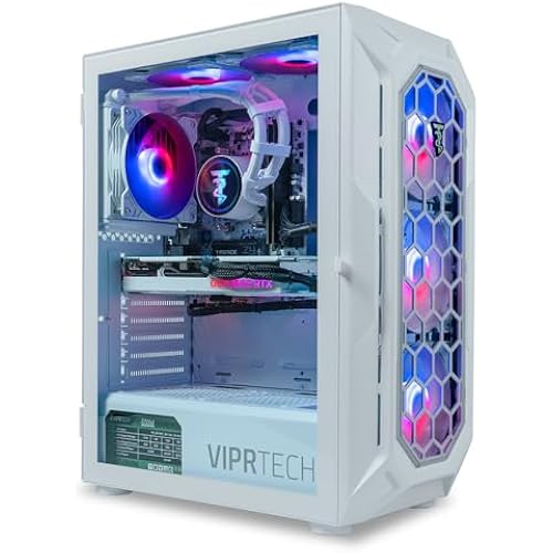 VIPRTECH Ghost 3.0 Gaming PC, Ryzen 7, RTX 4060 8GB, 16GB/1TB Arctic White