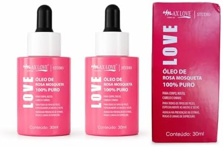 Óleo de Rosa Mosqueta - Kit 2 Unidades 30ml - 100% Puro Max Love ...