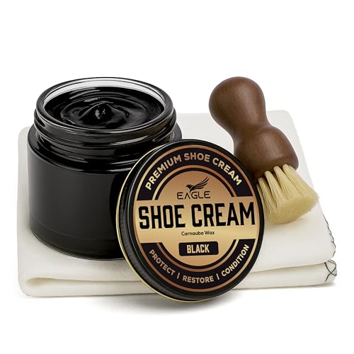 Eagle Black Shoe Cream Polish Kit 3-Piece Set