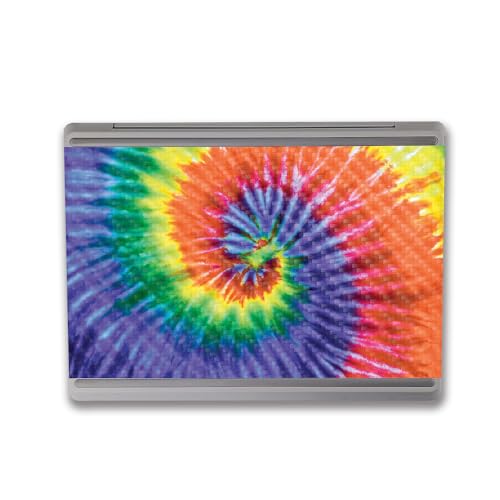 Image of MightySkins Carbon Fiber Skin Compatible with Microsoft Surface Laptop Go 3 (2023) Full Wrap Kit - Tie Dye Spiral | Protective Durable Textured Carbon Fiber Finish | Made in The USA
