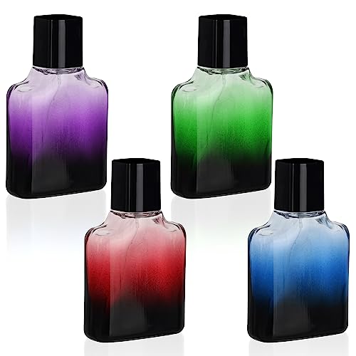 BELLE VOUS Pack de 4 Frascos para Perfume de Vidrio Transparente...