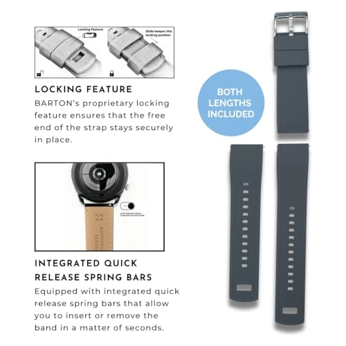 Image of BARTON Elite Silicone Watch Bands - Gold Buckle Quick Release