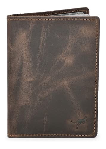 Porta Documentos Carteiras Masculina Couro Legítimo Cabe Rg (Marrom Escuro)