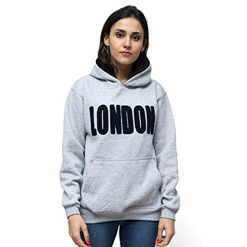 Sudaderas con capucha de Londres Souvenirs con logotipo de pelo para mujer, sudaderas de Inglaterra con la bandera británica Royal National London M