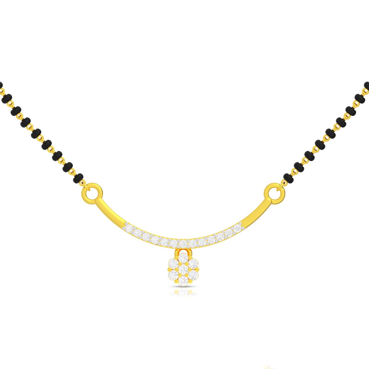 Petals of Promise Yellow Gold Mangalsutra Pendant for Women | Womens Aesthetic & Stylish 22 KT(916) Gold Mangalsutra Pendant | Gold Fashion Jewellery for Women | Great for Gifting-image-5