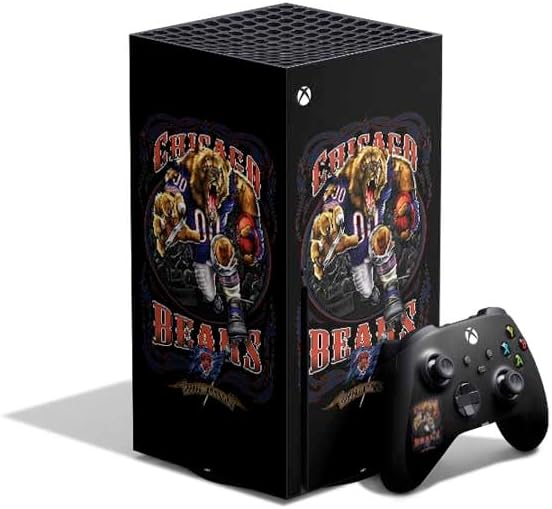 Skinit Decal Gaming Skin Compatible with Xbox Series X Bundle - Officially Licensed NFL Chicago Bears Double Vision Design